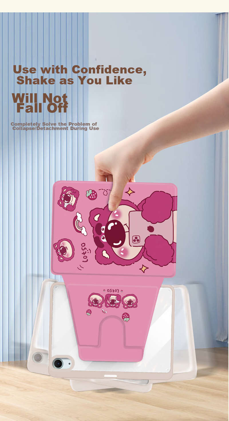 Shihan Compatible with IPad 6/5 Case, 9.7-Inch with Pencil Holder, 360-Degree Rotating, Horizontal And Vertical Support, Shockproof And Bend-Resistant, for IPad 2017/18/Air2/Air1 Cartoon Painted Tablet Case 7