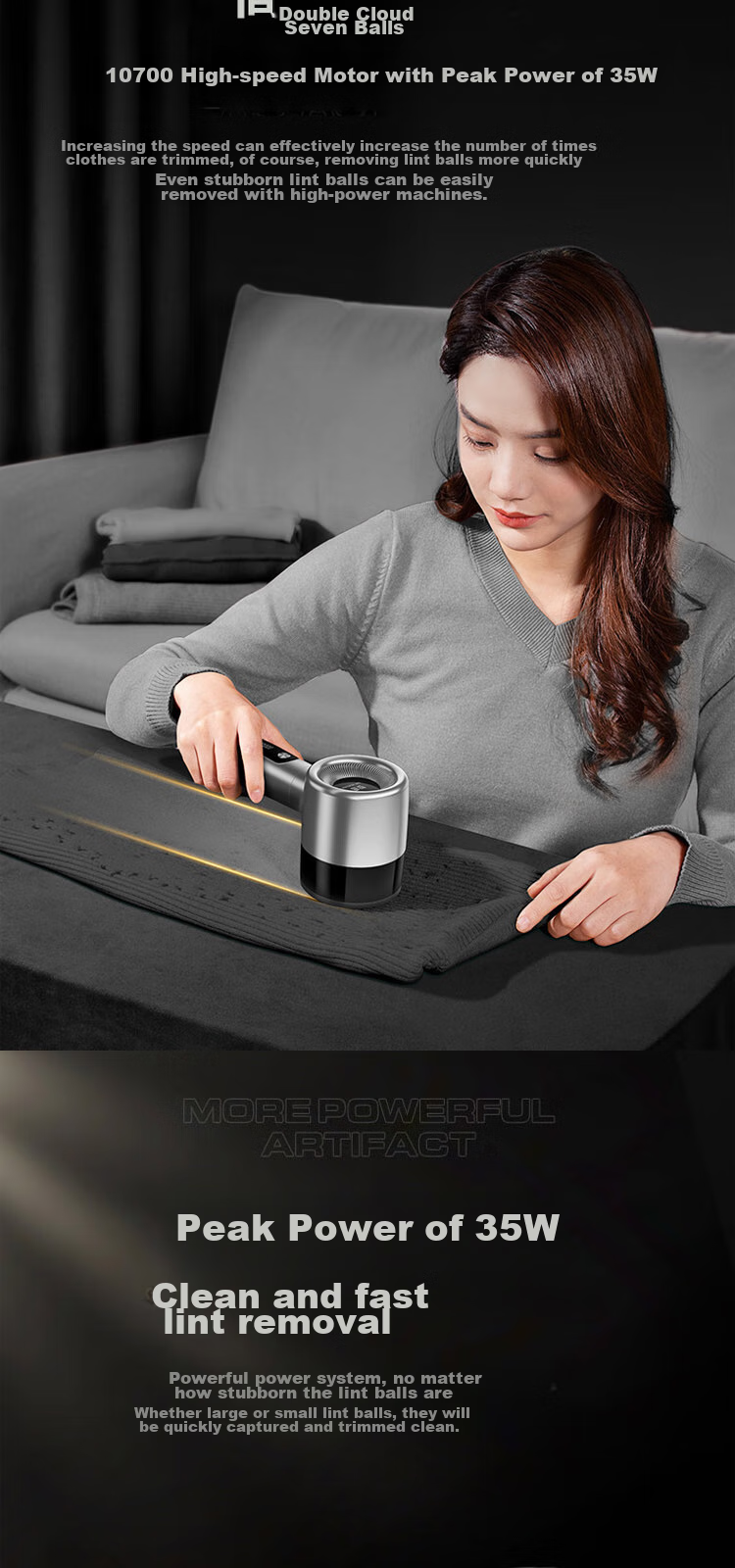 Zhigan Lint Roller, High-Power Hair Remover, Ball Removal Tool, Clothing Defuzzer, Pilling Remover, Shaver, Fabric Defuzzer, Ball Remover, Ball Remover, Ball Remover, Shaver, Vacuum Cleaner M35 3