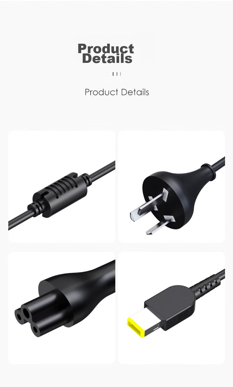 ELei Portable Laptop Charger for Lenovo E560 T460s X240 X260 E470 Adapter 20V 3.25A/4.5A 65W/90W Square Port Power Cable 11