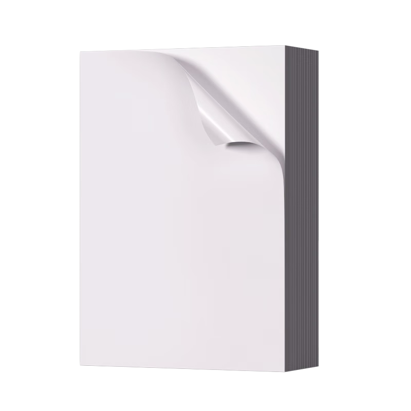 Surada A4/40 Sheets PP Synthetic Paper Sticker, Matte Waterproof Self-Adhesive Printing Paper, Tear-Resistant PP Paper, Compatible with Laser Printers BQ-0017