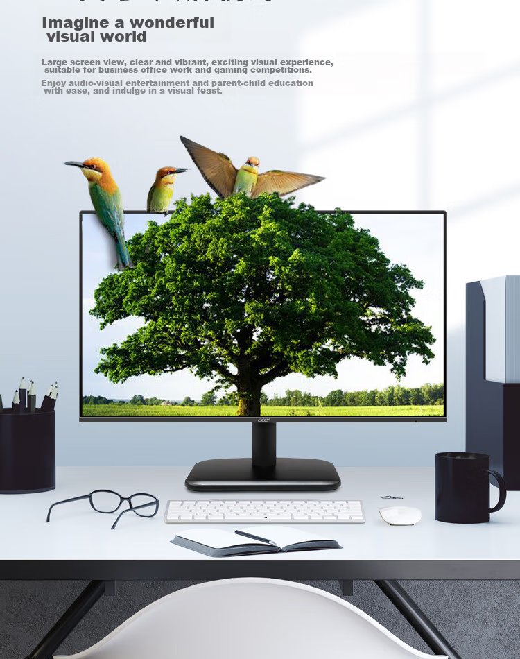 Acer 19.5-Inch Office Wall-Mountable Small-Size VGA/HDMI Dual-Interface Monitor E200Q Bi 7