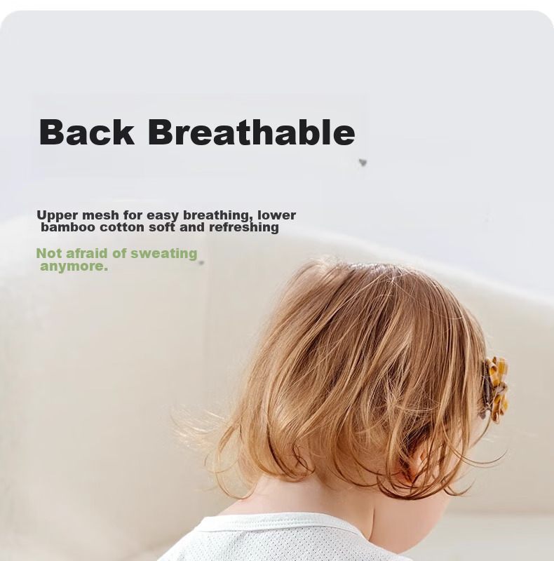 Beitaisi Baby Clothes Summer Thin Romper with Mesh Back, Breathable Three-Quarter Sleeve Air Conditioning Sleepwear 4
