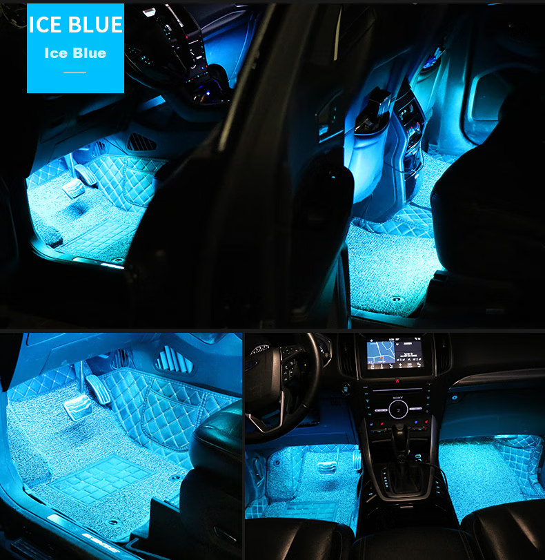 Dijialun Car Ambient Light, Interior Modification, No Wiring Required, Wireless Remote Control, Universal USB Car Atmosphere Light, Footwell Interior Decoration Light, LED Breathing Light, Creative Product, Music Rhythm Light 14
