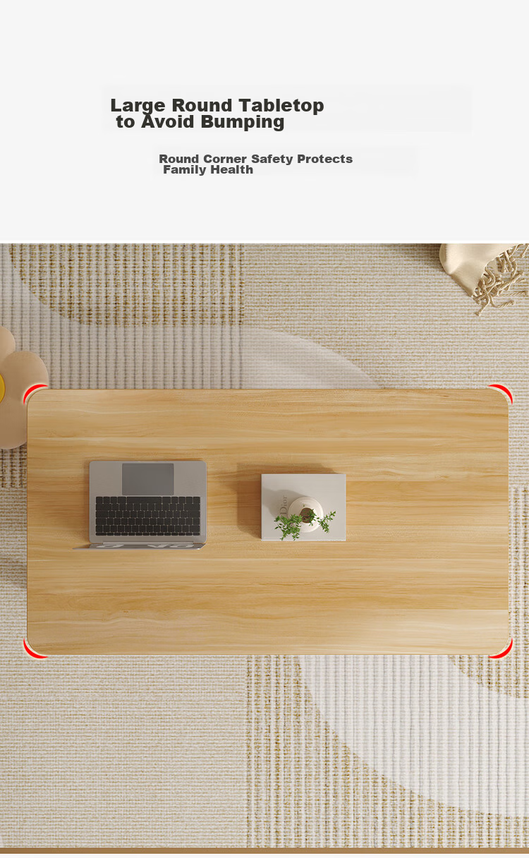 Gupujia Coffee Table, Simple Modern Sofa Side Table with Storage, Double-Layer Small Tea Table for Small Apartments And Balcony 3