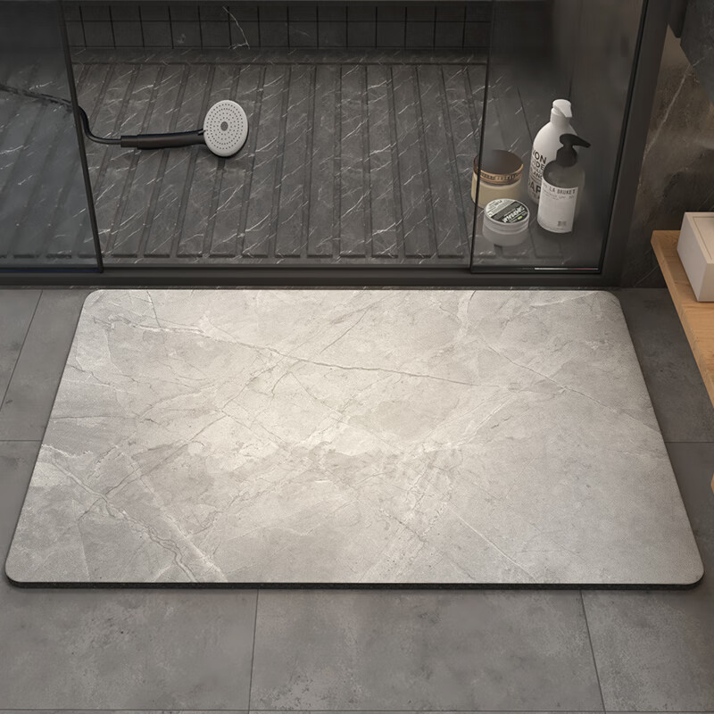 DeXi Absorbent Floor Mat, Bathroom Foot Mat, Non-Slip Mat for Toilet Entrance, Washroom And Bathroom Absorbent Mat, 40x60cm