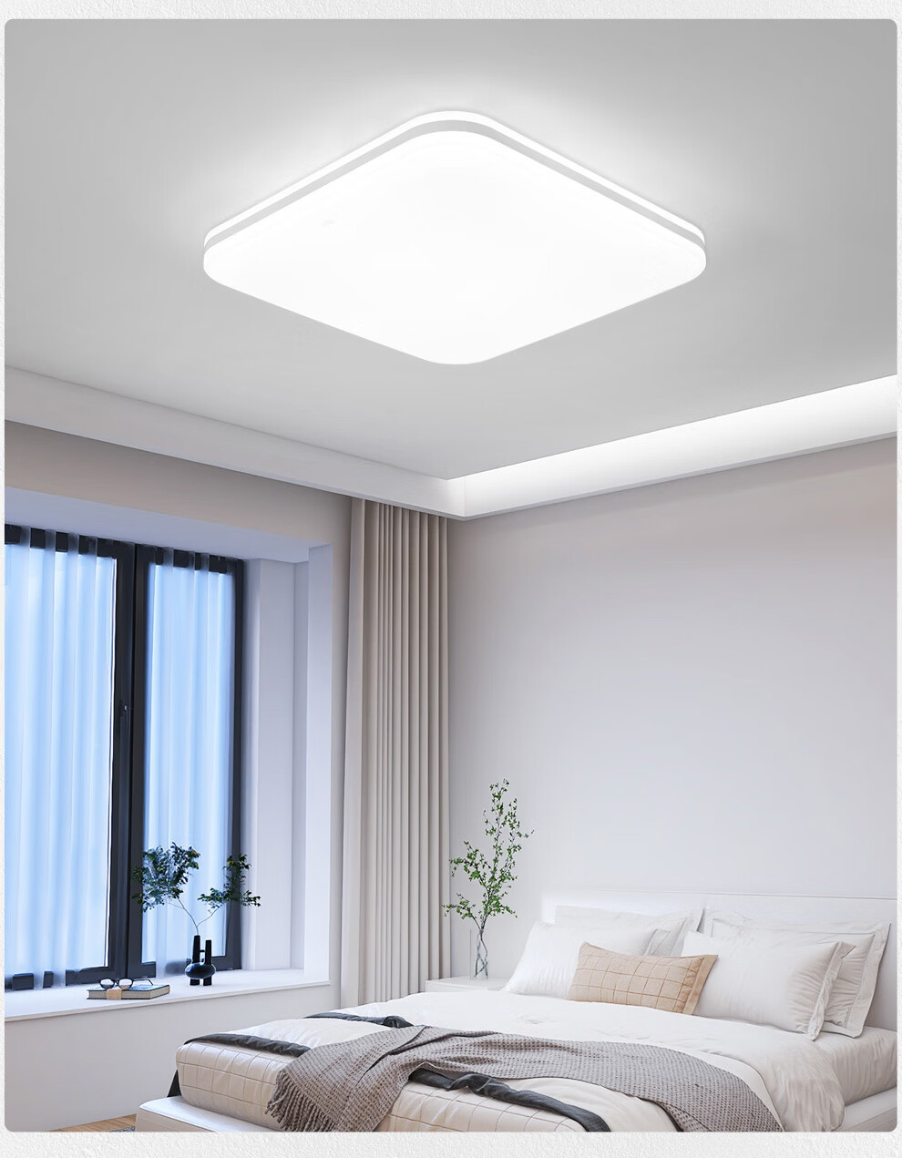NVC Ceiling Light, Simple And Smart Living Room Lamp, Large LED Lighting, 1.1m Large Size, 200W Guanghong X, Installation Included 1