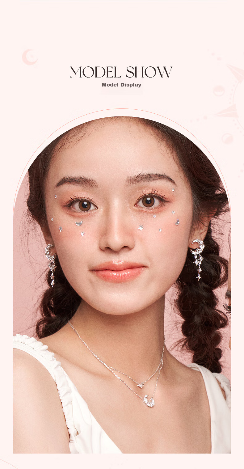 Fanci Dreamy Heart Moon Double Layer Necklace for Women, Collarbone Chain, Luxurious High-End Birthday Gift for Girlfriend 6