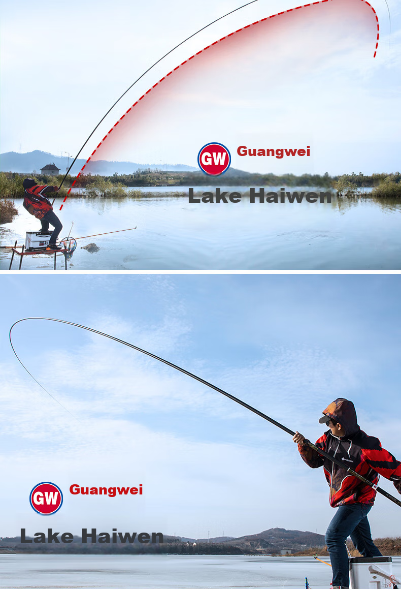 GW Hainian Lake Reservoir Long Rod, 9 Meters Fishing Rod, Ultra-Light And Ultra-Hard Carbon Fiber Platform Fishing Rod, Long Section Groundbait Rod, Hand Rod Fishing Rod 17