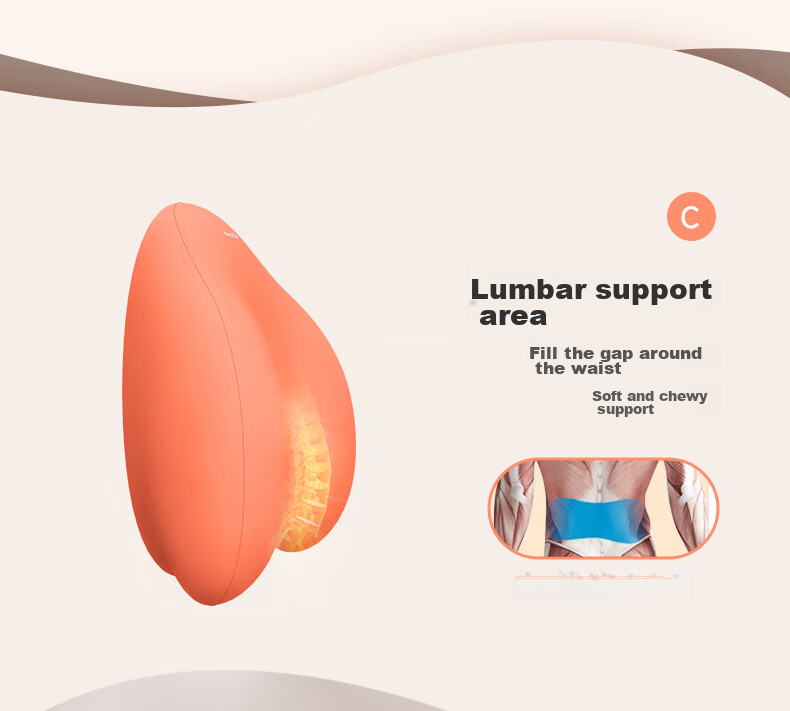 Silaiyi Ergonomic Lumbar Support Cushion, Back Pillow for Office, Waist Protector, Long-Sitting Aid, Annual Meeting Gift 9