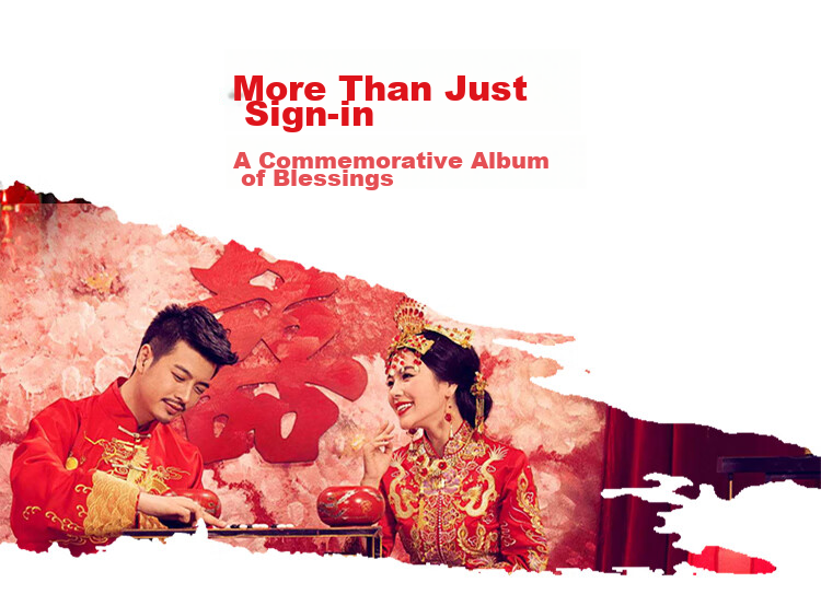Oumai Guest Name Register, Business Meeting And Exhibition Sign-In Book, Annual Meeting Sign-In Notebook, Grand Opening Celebration Signature Book, Red Floral Satin Cover, 1 Book Set [With 1 Signature Pen] 3