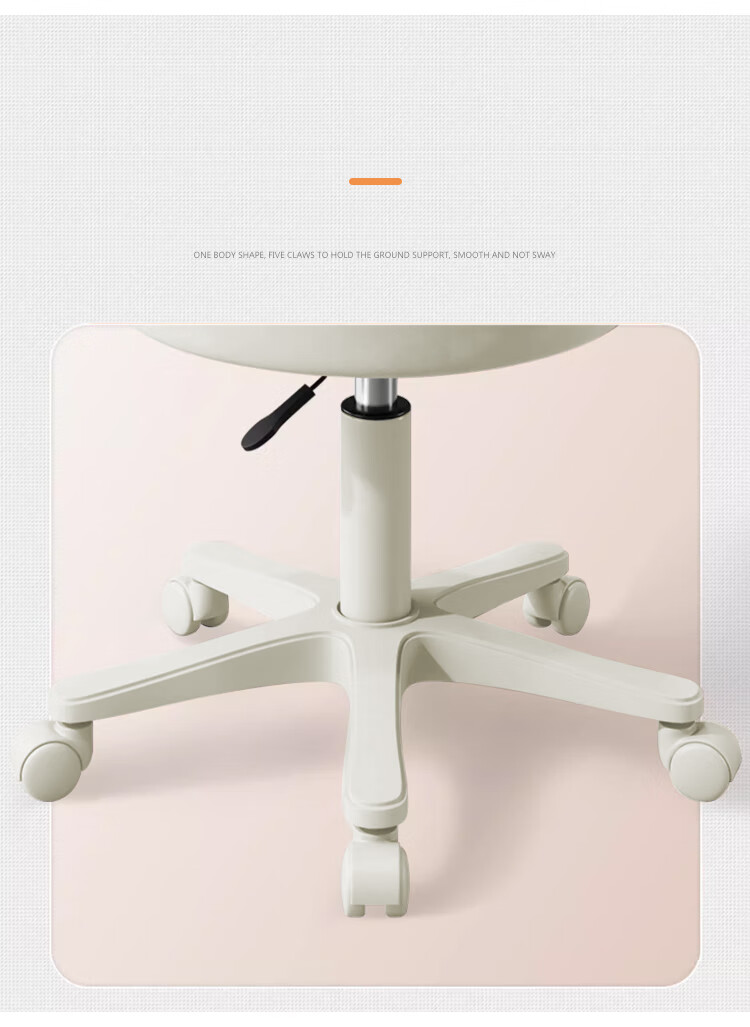 Huakaizhixing Stool Bar Chair Home Adjustable Height Swivel Chair Rotating Beauty Salon Stool Front Desk Rolling Stool Round Stool BY651 Gray 12