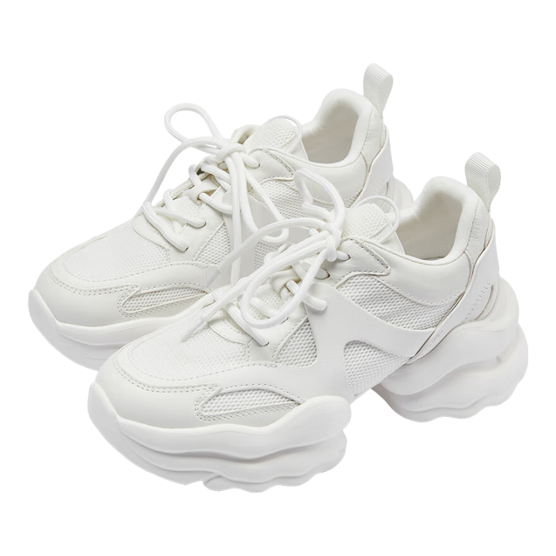 73Hours Celebrity-Inspired Women's Shoes, Yeyi Milk Jelly New Thick-Soled Heightening Sports Casual Dad Shoes for Wome