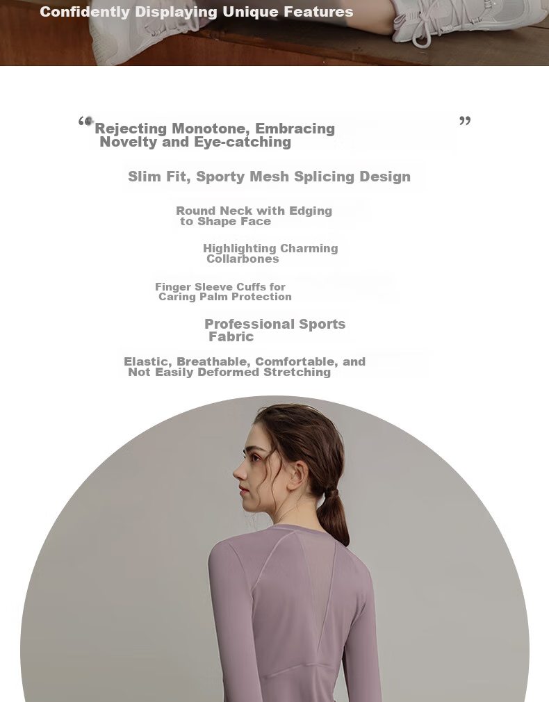XUEXIMAN Yoga Wear for Women, Quick-Dry Sports Top, Slimming Long-Sleeve T-Shirt, Fitness Clothing, Running Professional Workout Wear, Autumn And Winter 2