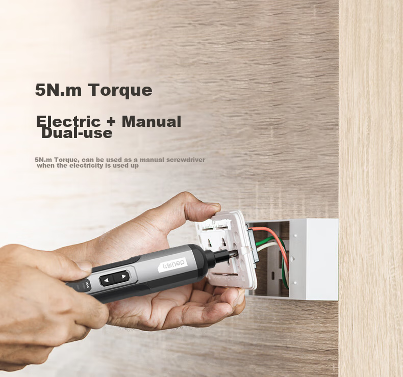 Deli Electric Screwdriver, Compact Household Screwdriver, Rechargeable Repair Tool Set, Screwdriver Machine 11