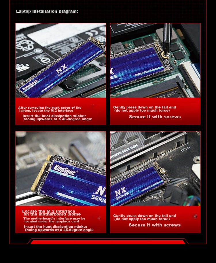 KingSpec 1TB SSD NVMe 2230 M.2 Interface PCIe3.0 Read Speed 3500MB/s Compatible with SteamDeck Handheld 10