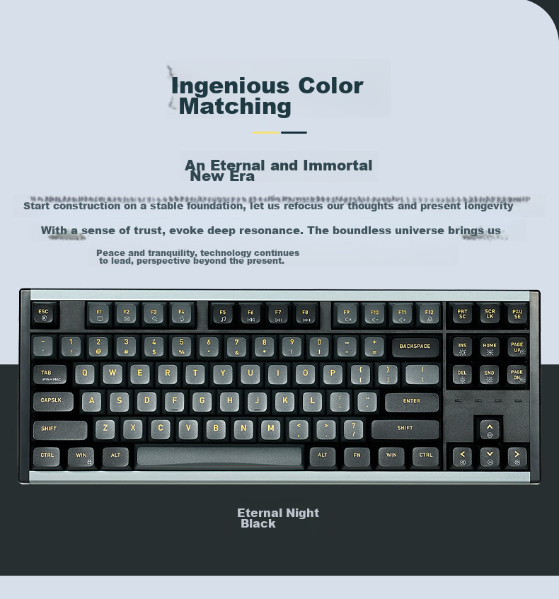 Hyeku I3 87-Key Wired Customizable Keyboard Gaming Hot-Swappable Aluminum Alloy Frame PBT Keycaps RGB Detachable Cable Night Black Kailh Danxia Fast Switch 3