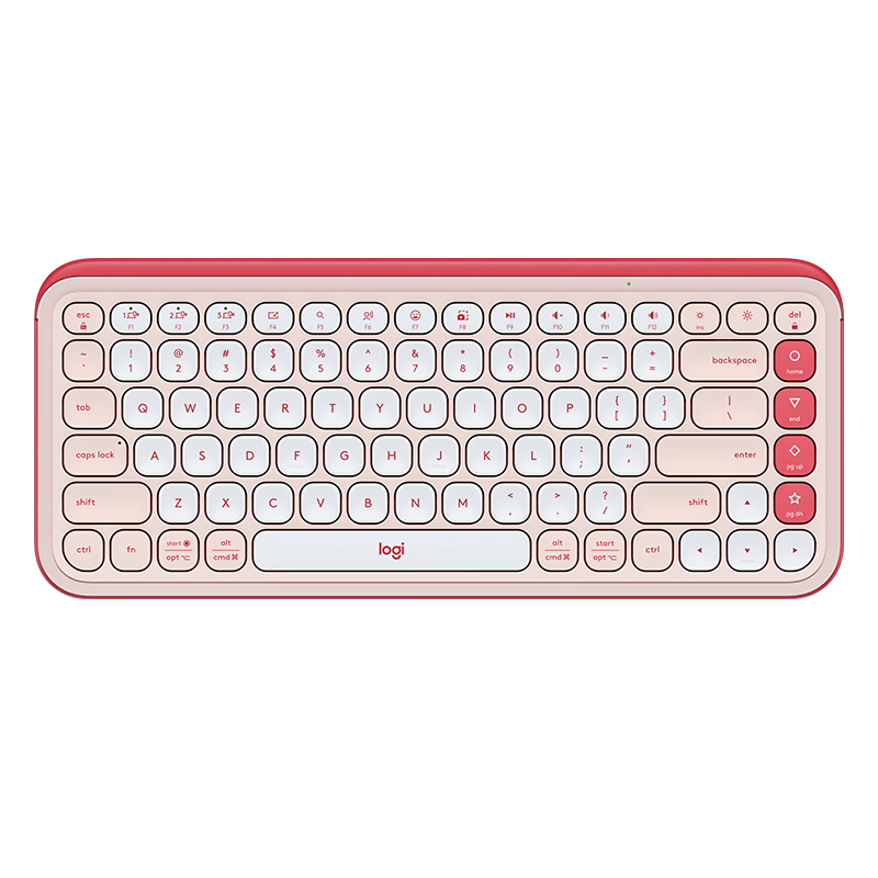 Logitech POP ICON KEYS Bubble Keyboard Bluetooth Office Keyboard Wireless Keyboard AI Portable Keyboard Laptop Keyboard Pink 85 Keys
