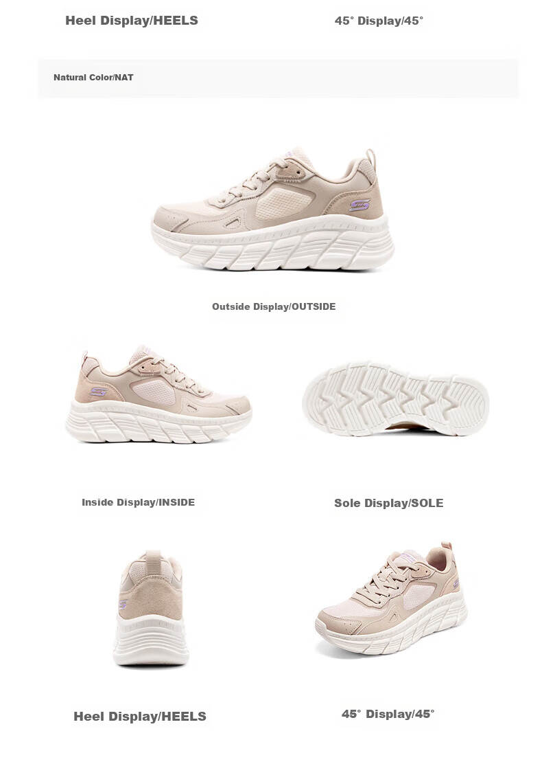 Skechers Women's Shoes, Summer Thick-Soled Comfortable Casual Shoes, Soft-Soled Versatile Outdoor Sports Shoes, Running Shoes 17