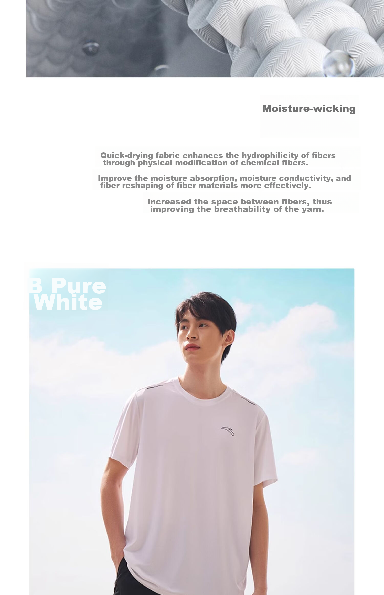 ANTA Fixed Tone Badminton Set | Quick-Dry Two-Piece Men's Summer Moisture-Wicking Breathable Sports Casual T-Shirt and Shorts 8