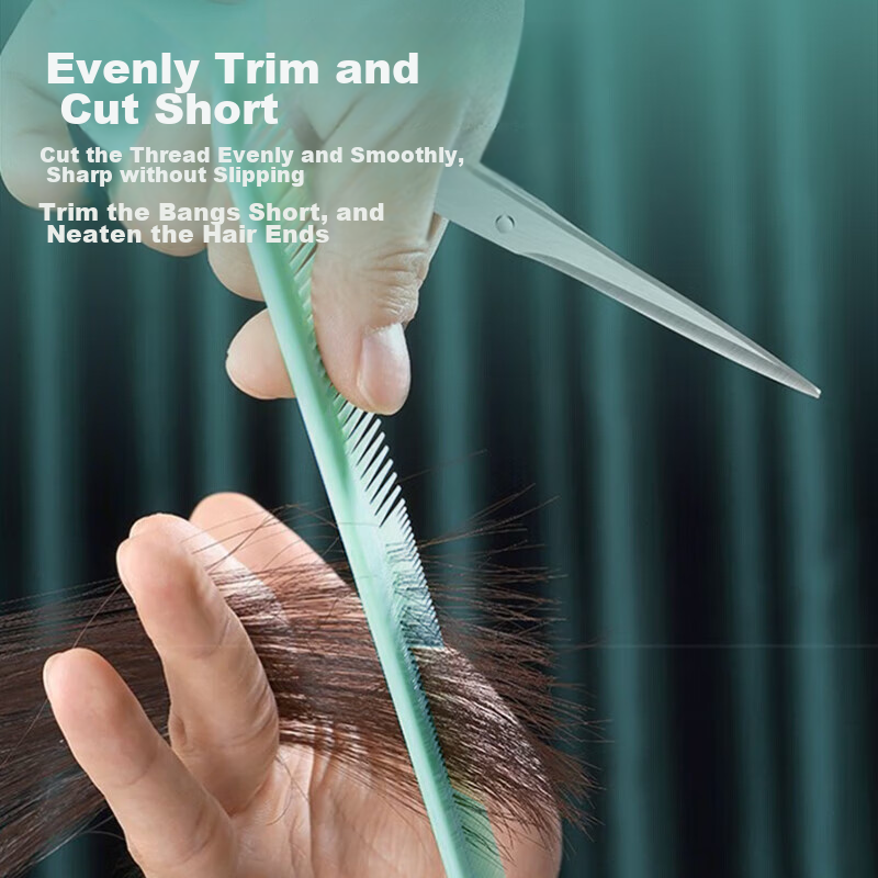 Keqi Children's Haircut Scissors, Baby Bangs Thinning Tool, Flat Scissors, Tooth Scissors, Hairdressing Set, Safe Scissors