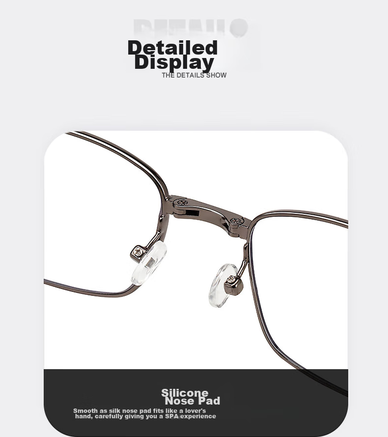 LESCA LUNETIER Reading Glasses for Men, Anti-Blue Light High-Quality Brand Genuine Women's Reading Glasses, High-Definition Foldable Bifocal Glasses for Elderly 11