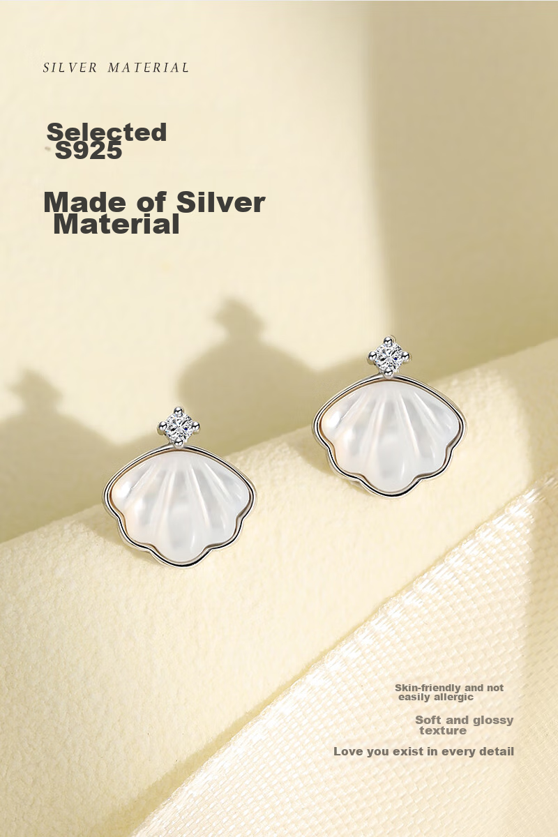 MANHE S925 Silver Stud Earrings for Women, Princess Earrings, New 2026 Style Birthday Gift for Girlfriend 6