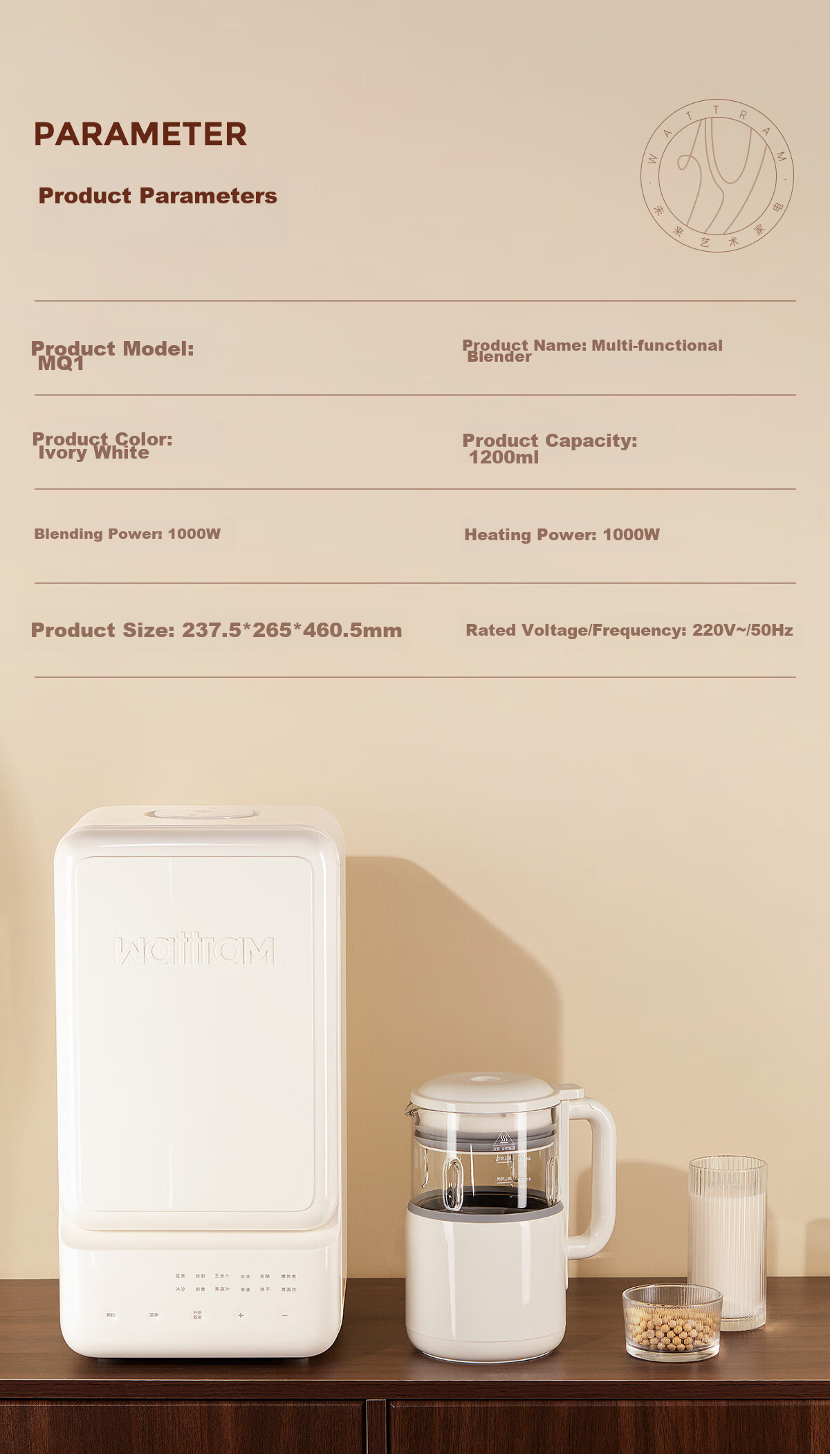 Beiouwolang Mini Refrigerator Blender Soy Milk Maker Quiet Operation Home Use Food Processor Heating Fully Automatic Juicer Multi-Functional Easy-To Cereal Health Supplement Machine M1 16