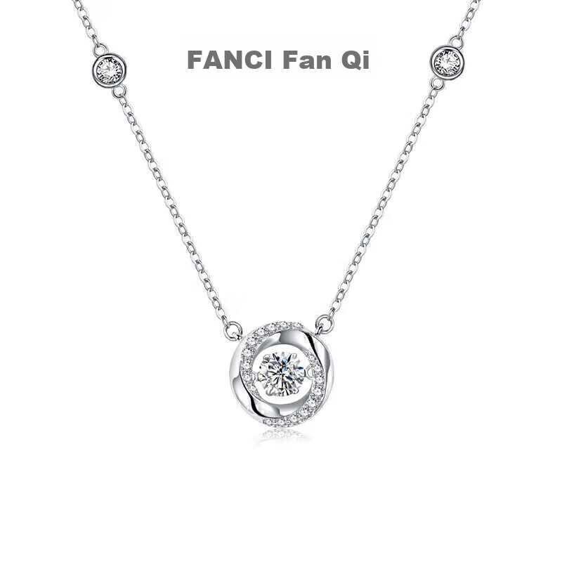 Fanci Three-Second Heart-Stirring Necklace for Women, Silver Pendant Necklace, Luxurious And Elegant Dangle, Birthday Gift for Wome