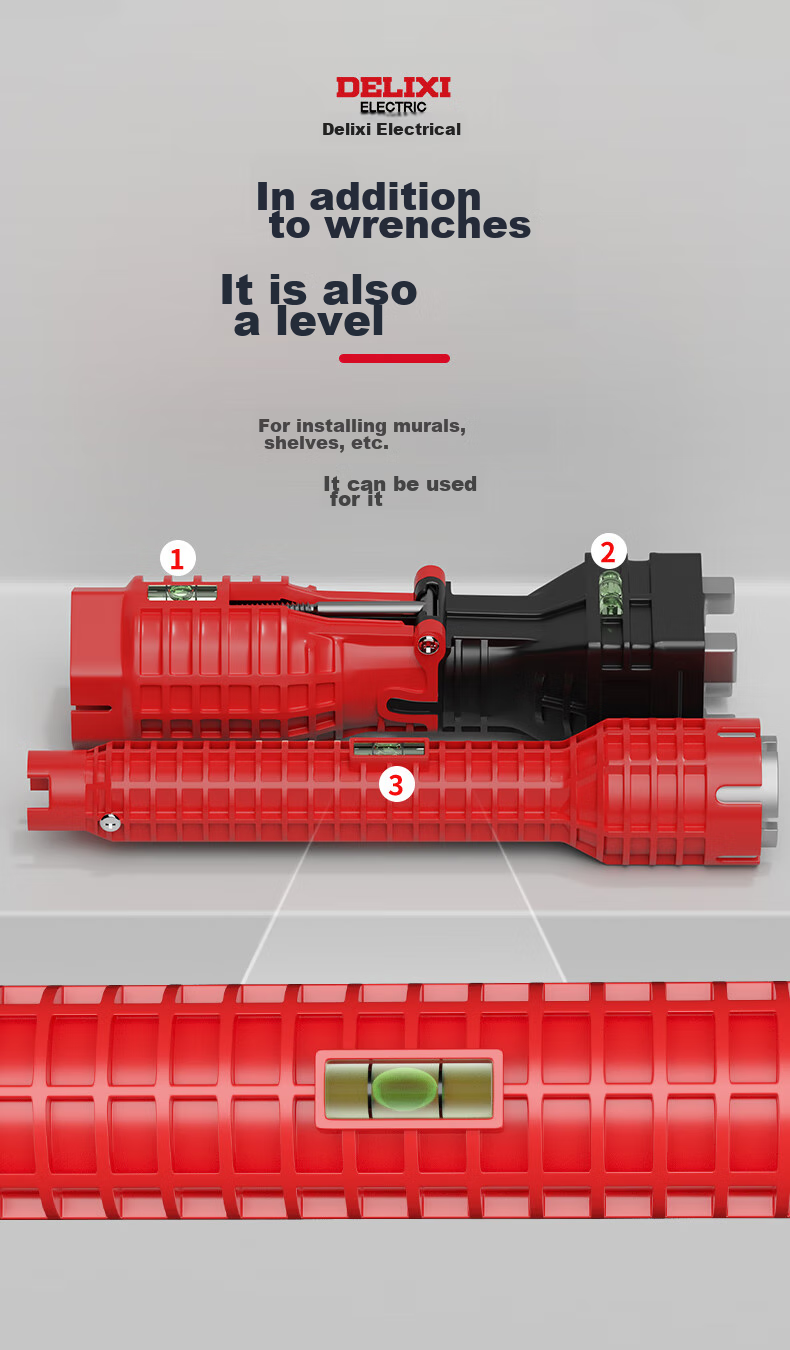 DELIXI Sink Wrench, Bathroom-Specific Twenty-Four-In Multifunctional Faucet And Pipe Loosening Tool, Installation Tool 8