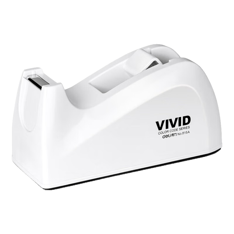 Deli Medium Tape Dispenser Cutter Sealer (Tape Width ≤18mm), White, 815A