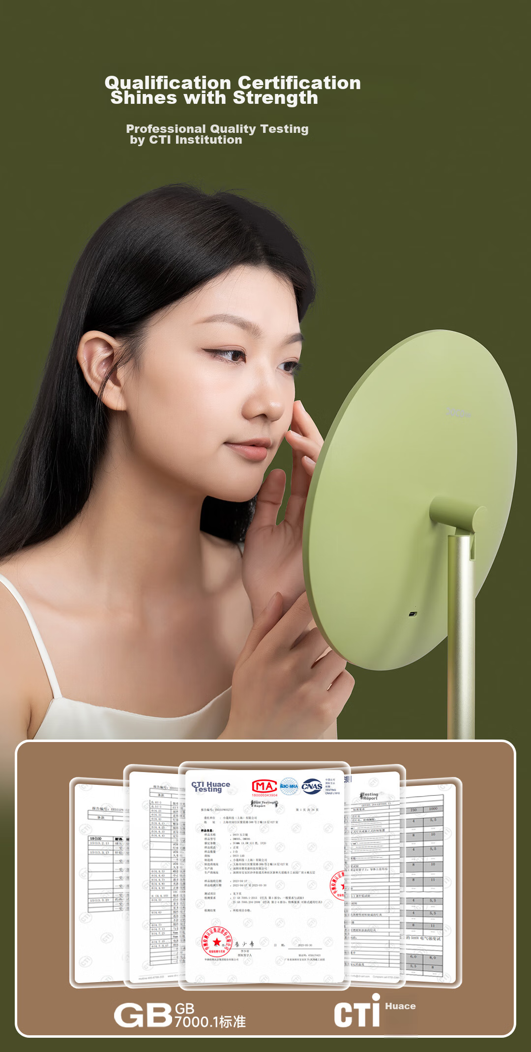 DOCO LAB Mirror Makeup Mirror with Light, Desktop LED Vanity Smart Fill Light Beauty Mirror, Birthday And Holiday Gift for Girlfriend 8