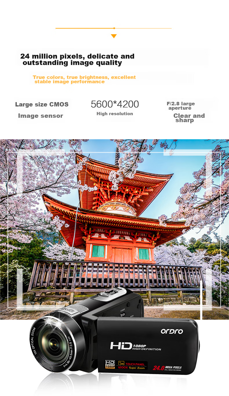 ORDRO [2026 Major Upgrade] Z20 4K HD Digital Camera Handheld DV Recorder Portable Professional All-In Camera for Home, Travel, Meetings, TikTok Short Videos 21
