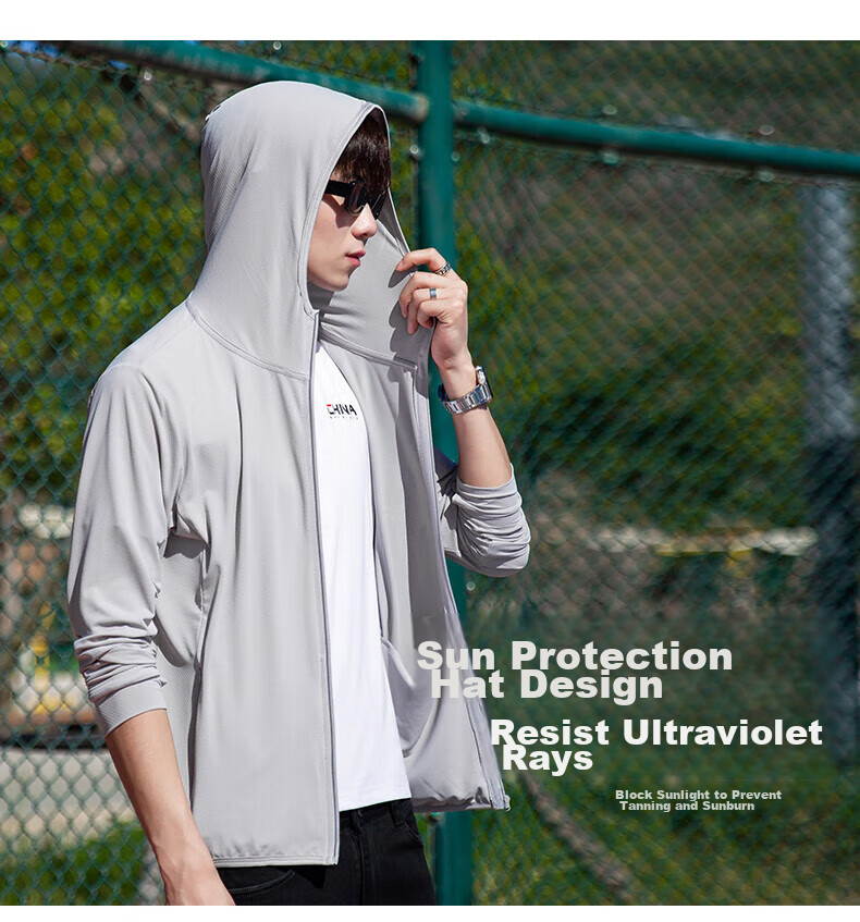 Warrior Sun Protection Jacket for Men, Summer UV-Resistant Breathable Hooded Sun Protection Clothing, Men's Outdoor Fishing Coat 19