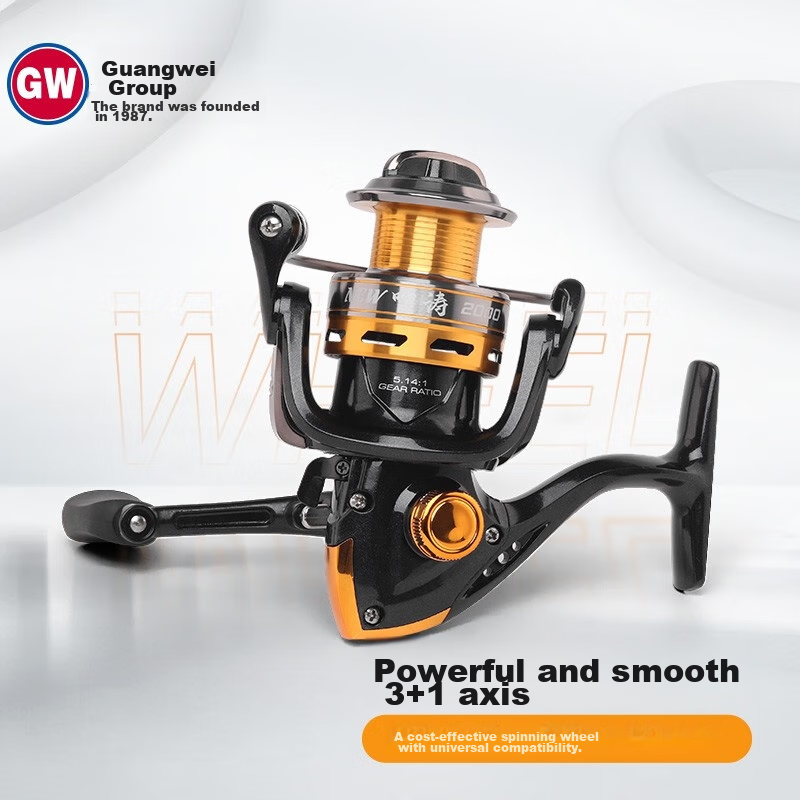 GW 4000 New Listening Spinning Reel Metal Line Cup Long-Casting Spinning Reel Straight Handle Lure Spinning Reel Lure Fishing Reel