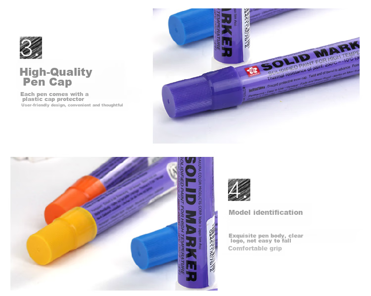 SAKURA Solid Paint Marker White, Marking Pen, Waterproof, Light-Resistant, Heat-Resistant, Can Be Written in Water, Industrial And Architectural Use Pen [Imported from Japan] 9