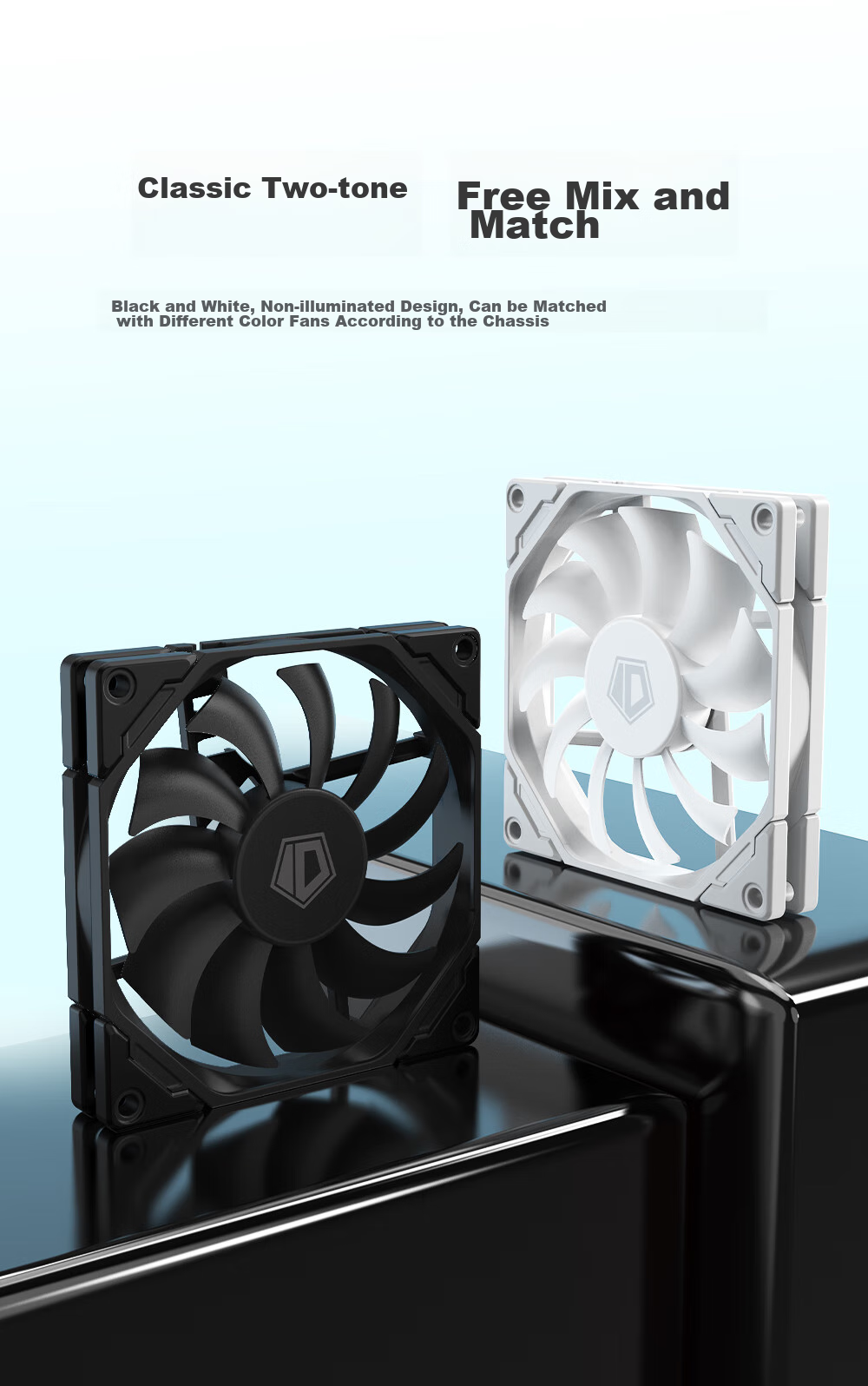 ID-COOLING 9CM Thin Fan, Non-Luminous Case Fan, PWM Temperature Control, Suitable for ITX Bottom-Mounted Computer Cooling Fan, 9015 Specification, TF-9215 2