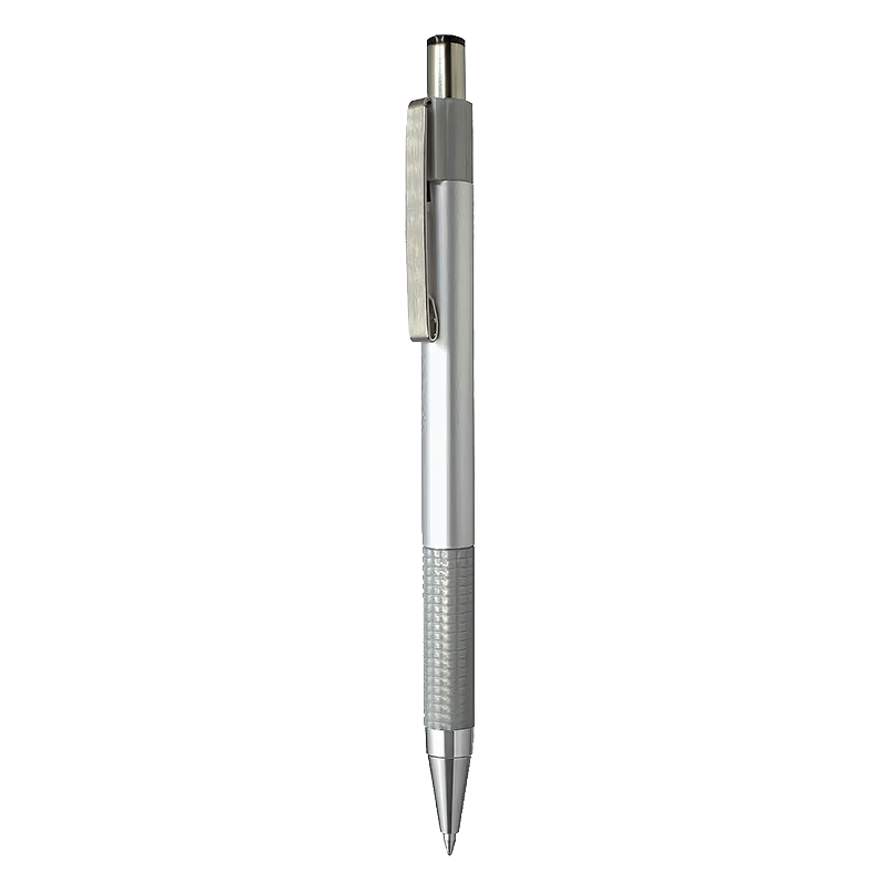 ZEBRA CJ-301 Series Retractable Gel Pen, 0.5mm Bullet Tip Signing Pen, Metal Feel Business Pen for Office Use, Black Ink (Compatible with JK-0.5 Refill), JJ29-ZA, Silver Barrel with Black Ink