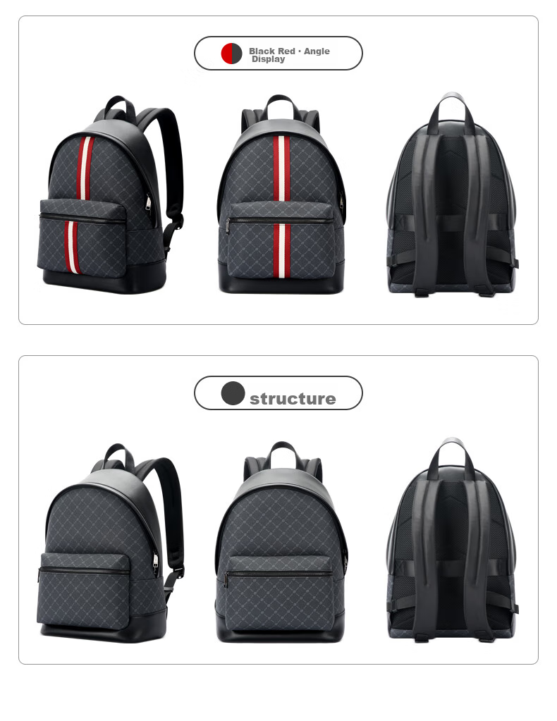 Bopai Casual Backpack for Men, 16-Inch Laptop Bag, Trendy Shoulder Bag, Travel Bookbag, Father's Day Gift 8