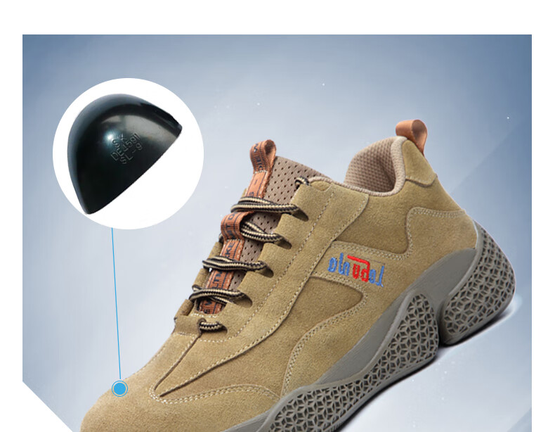 LAOGUANJIA Men's Safety Shoes with Steel Toe, Anti-Smashing And Puncture-Resistant Work Boots, Breathable, Wear-Resistant, Acid And Alkali Resistant Functional Shoes 927 Size 38 4