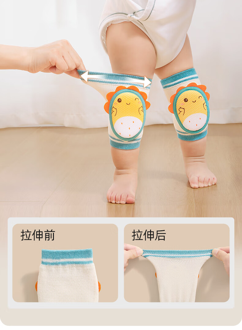 Betis Baby Knee Pads Thin Breathable Crawling Walking Anti-Fall Knee Protectors for Children Penguin + Falon 5