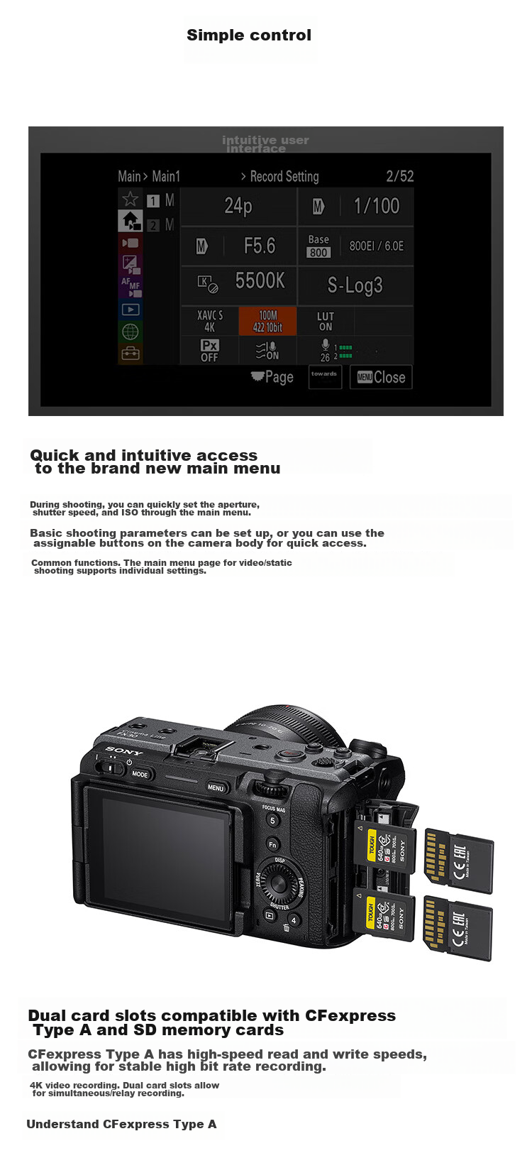 SONY ILME-FX30 Professional Cinema Camera, Handheld Grip Kit 14
