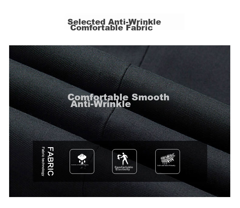 Dibinze Large Size Dress Pants for Men, Plus-Size Business Formal Wear, Loose Straight-Leg Black Suit Trousers for Overweight Men, Black, 9XL 5