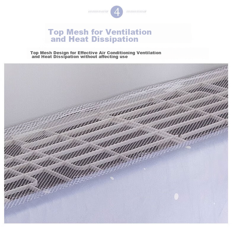 Keruier Air Conditioner Dust Cover, 1.5 HP Universal Dust Shield, Anti-Direct Blowing Wind Deflector, Windproof Curtain, No Need to Remove When Operating 11