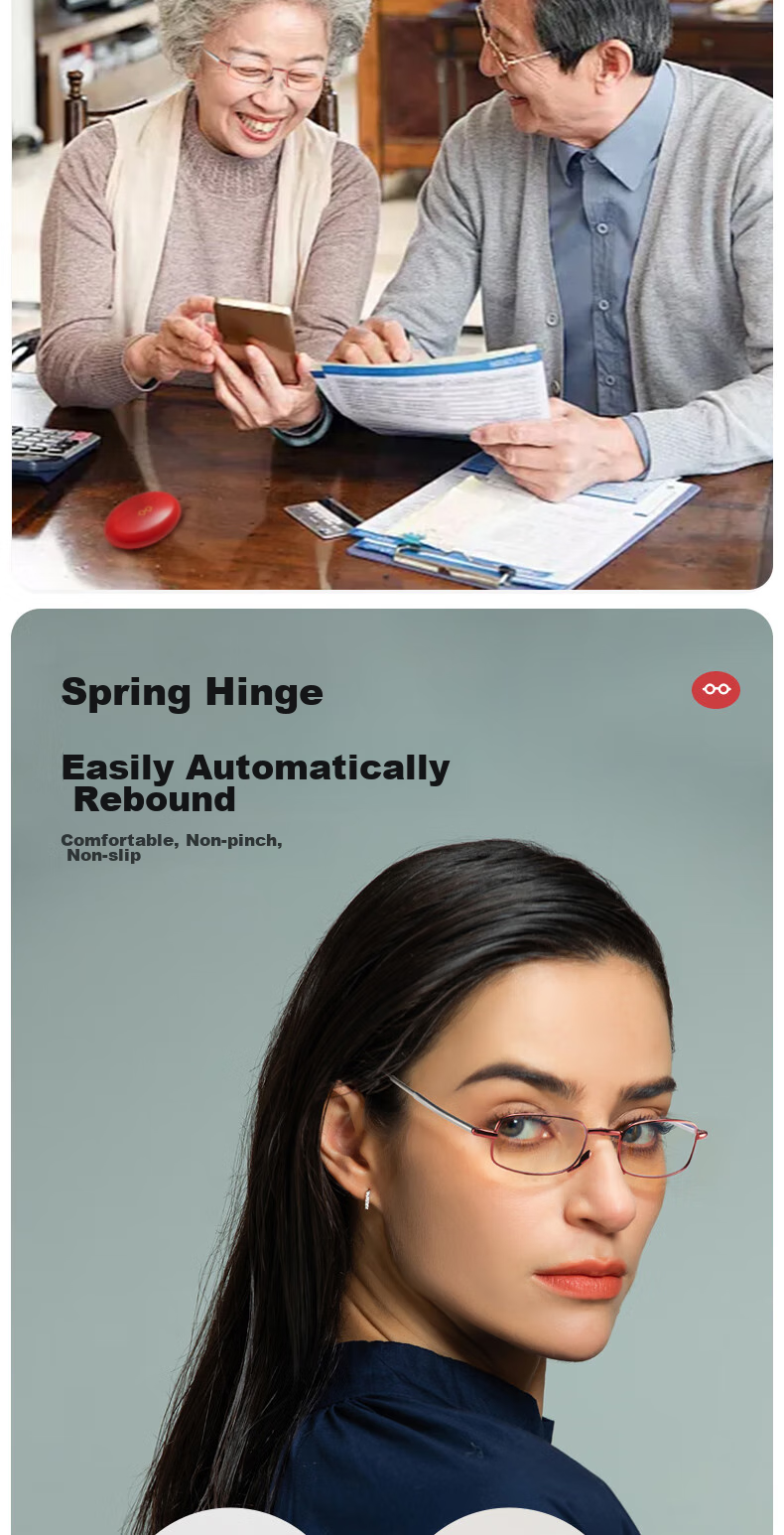 Jingpintang Folding Reading Glasses for Women, High-Definition Anti-Blue Light Portable Protective Eyewear Reading Glasses, JINGDONG Flagship Store Authentic Product 100 Degrees 5