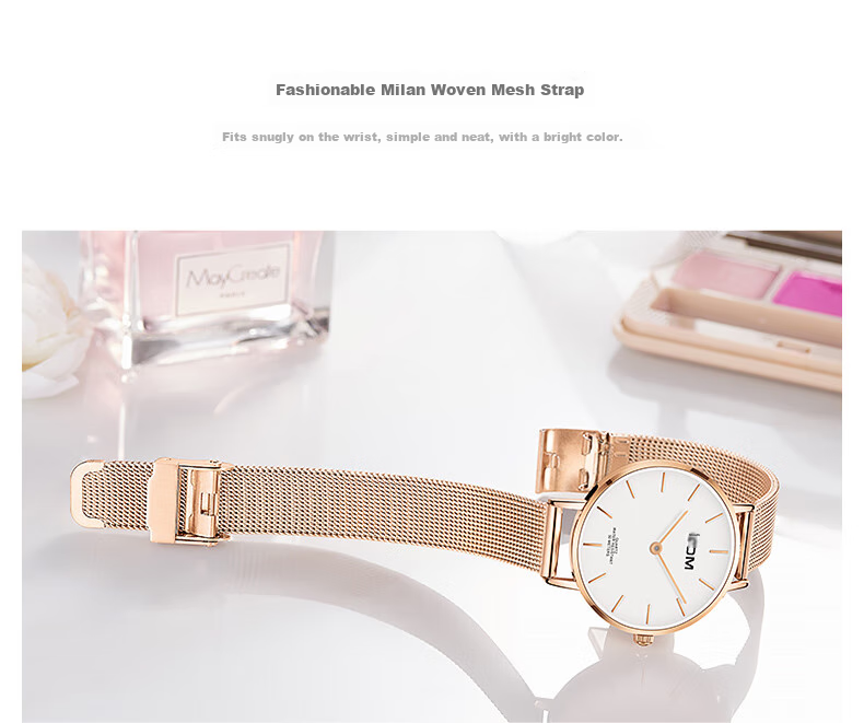 DOM Amani New Ultra-Thin Watch, Women's Fashionable Quartz Mechanical Style, Birthday Gift for Girlfriend 12