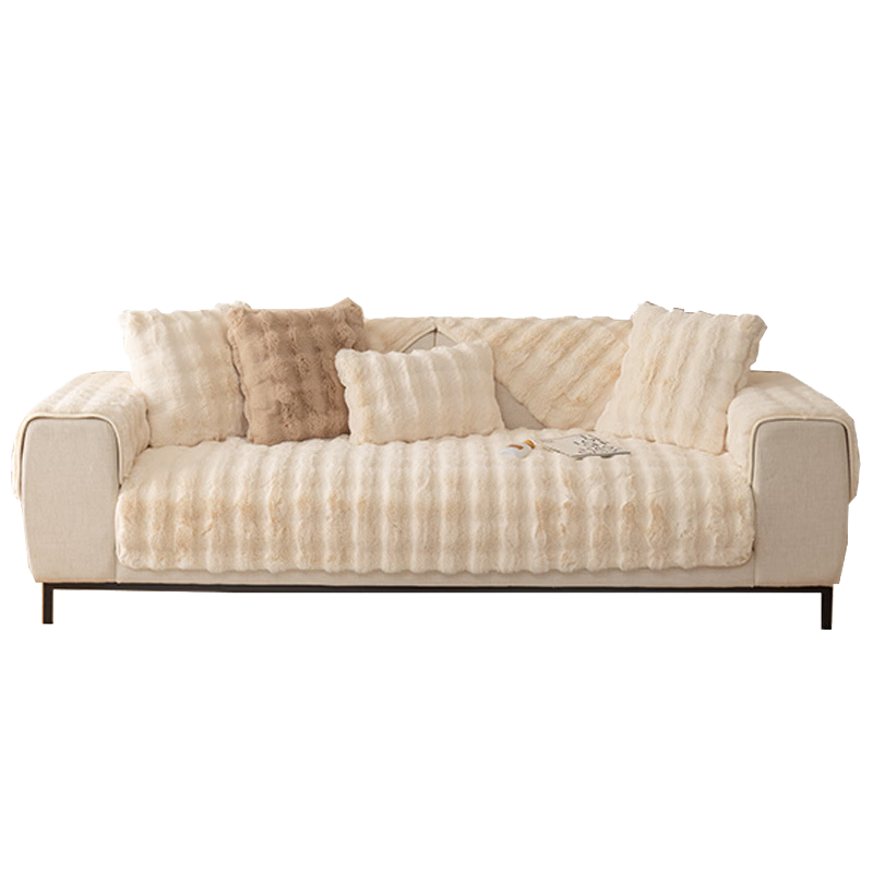 AVIVI Plush Non-Slip Sofa Cushion Cover Slipcover Four Seasons Universal Armrest Backrest Towel 90*90 Bubble Pattern