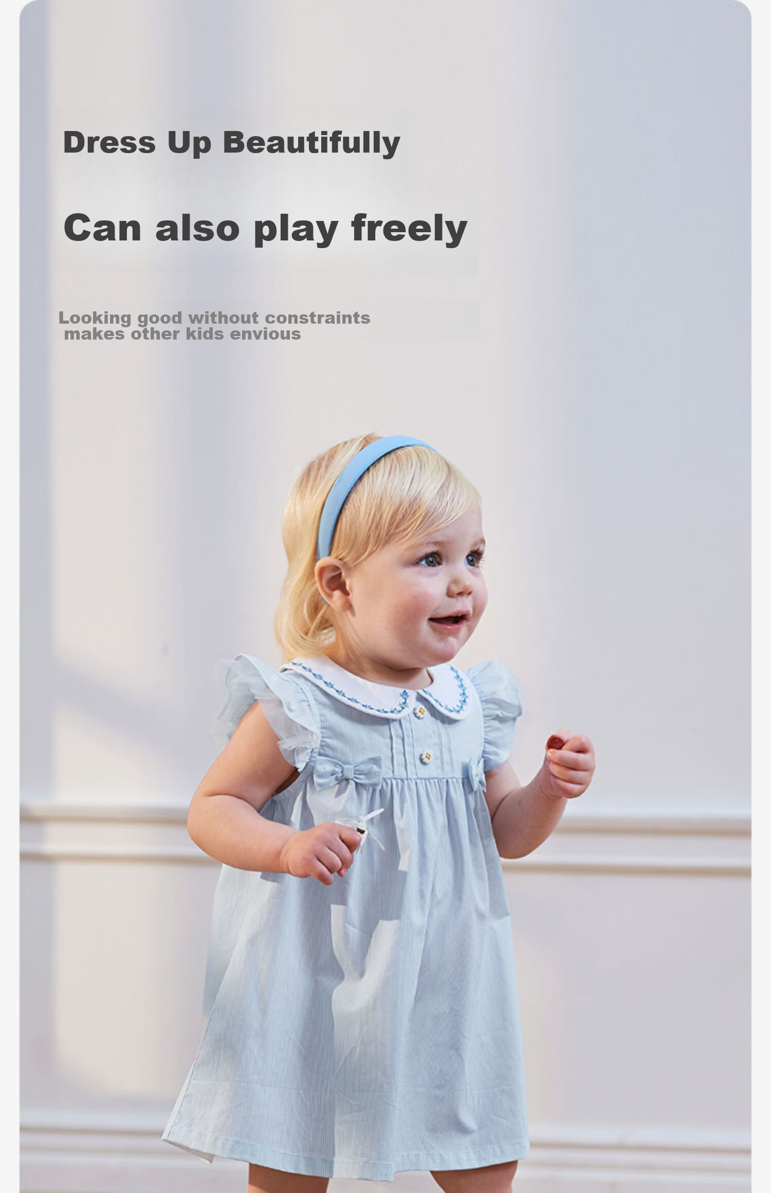 DAVE & BELLA Children's Summer Dress, Girls' Stylish Striped Princess Dress, Baby Casual Skirt 7