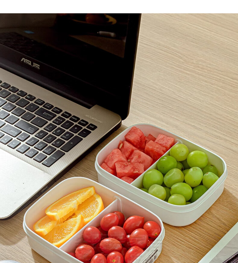 KATEI STORY Imported Fruit Box, Portable Lunch Box for Elementary School Students, Food-Grade Bento Box, Fresh-Keeping Container, Small Lunch Box, Nut Box, Sealed Container 16