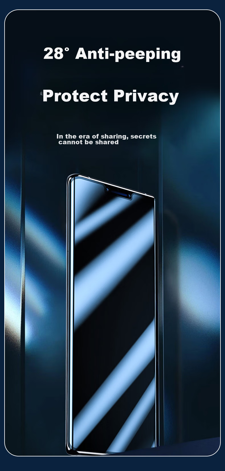 KOOLIFE Privacy Screen Protector for Huawei Mate50 Pro/Mate50 RS Porsche Design, Anti-Peeping Tempered Glass Film, Curved Full Coverage Ultra-Thin HD Protective Film for Mate50 Pro/Mate50 RS Porsche Design Smartphone 4