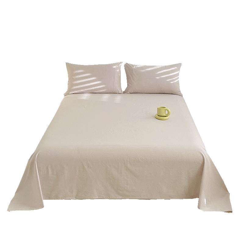 Hongdou Xinjiang Pure Cotton Bed Sheet Single Piece 100% Cotton Bed Cover Dormitory Home Use Single/Double Quilt Cover 230*245cm Bean Paste Color